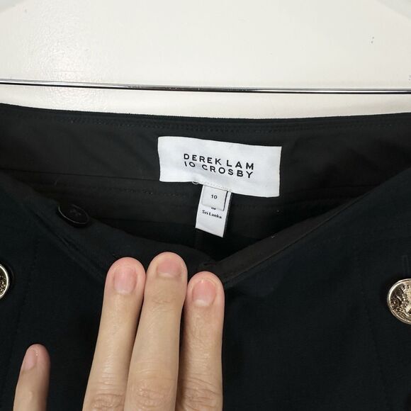 Derek Lam Crosby Robertson Crop Flare Capsule HR Trousers Blue Tailored Pants - Picture 6 of 13